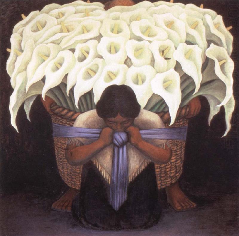 Diego Rivera the flower seller china oil painting image